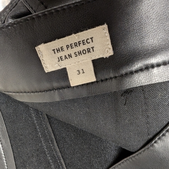 MADEWELL Short Shorts Baddie Leather Perfect Black 31 3.5" New - Picture 13 of 16